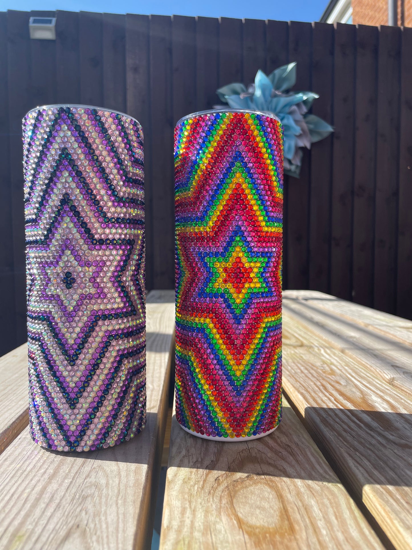 Rainbow star burst pattern