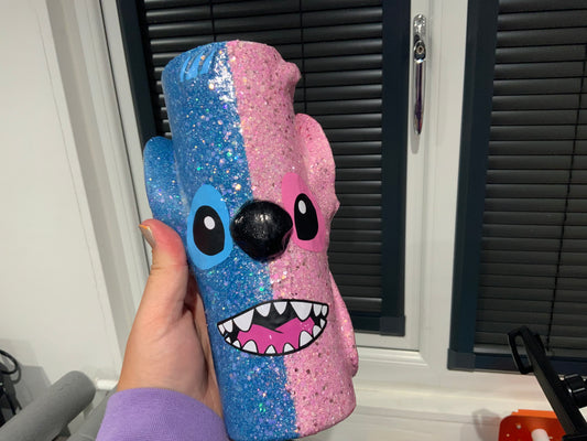 Duel blue & pink character 3D sculpted Tumbler