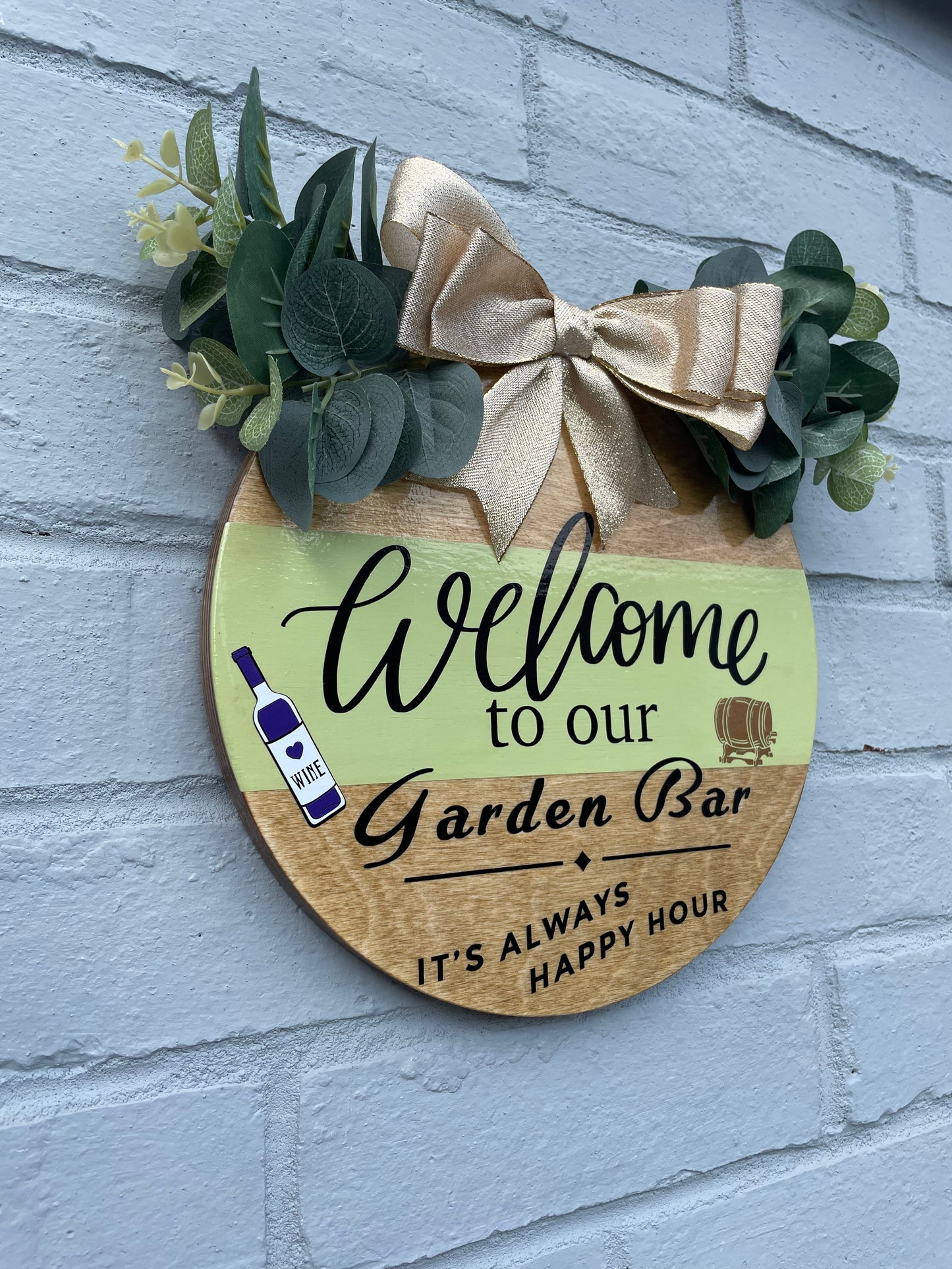 Garden bar plaque