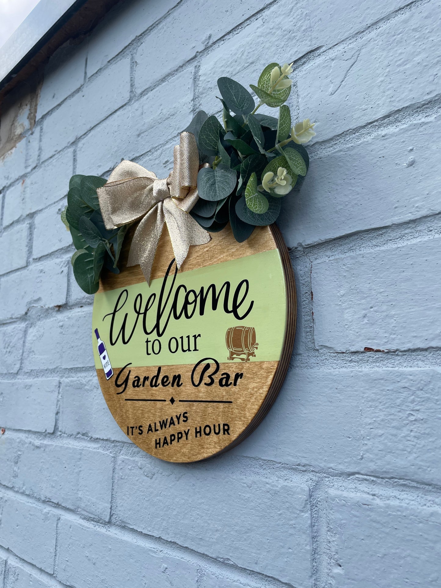 Garden bar plaque