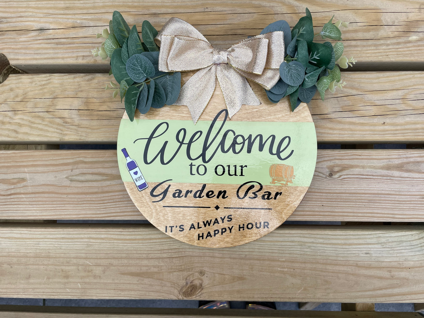Garden bar plaque