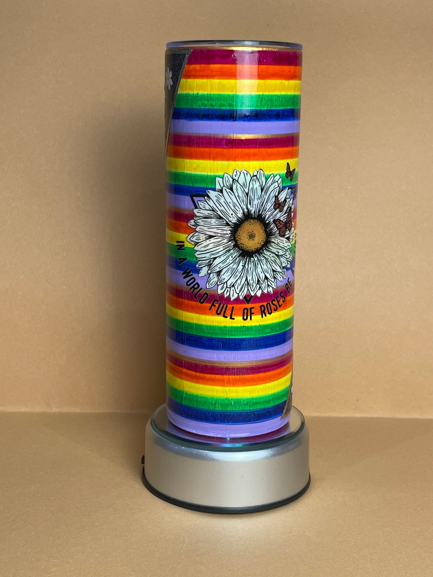 Daisy Rainbow Serape Hyperion Tumbler