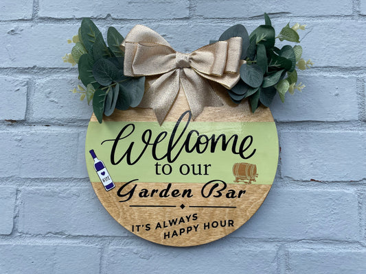 Garden bar plaque