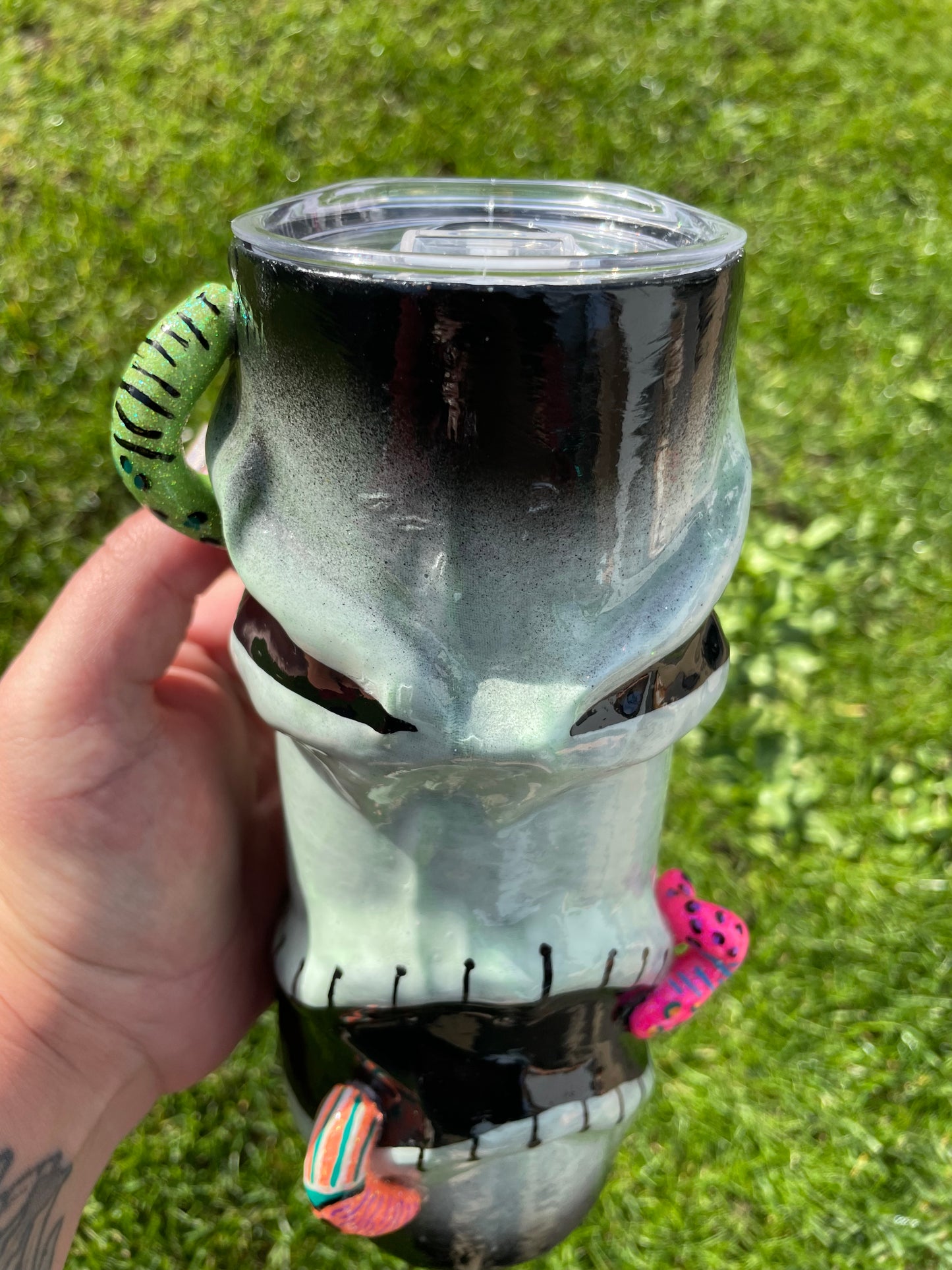 Spooky monster glow in the dark 3D Tumbler