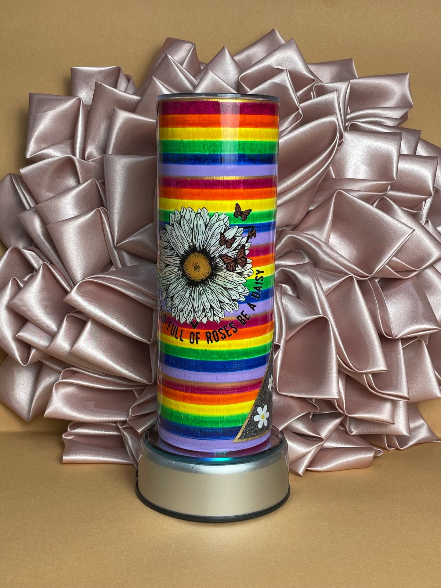 Daisy Rainbow Serape Hyperion Tumbler