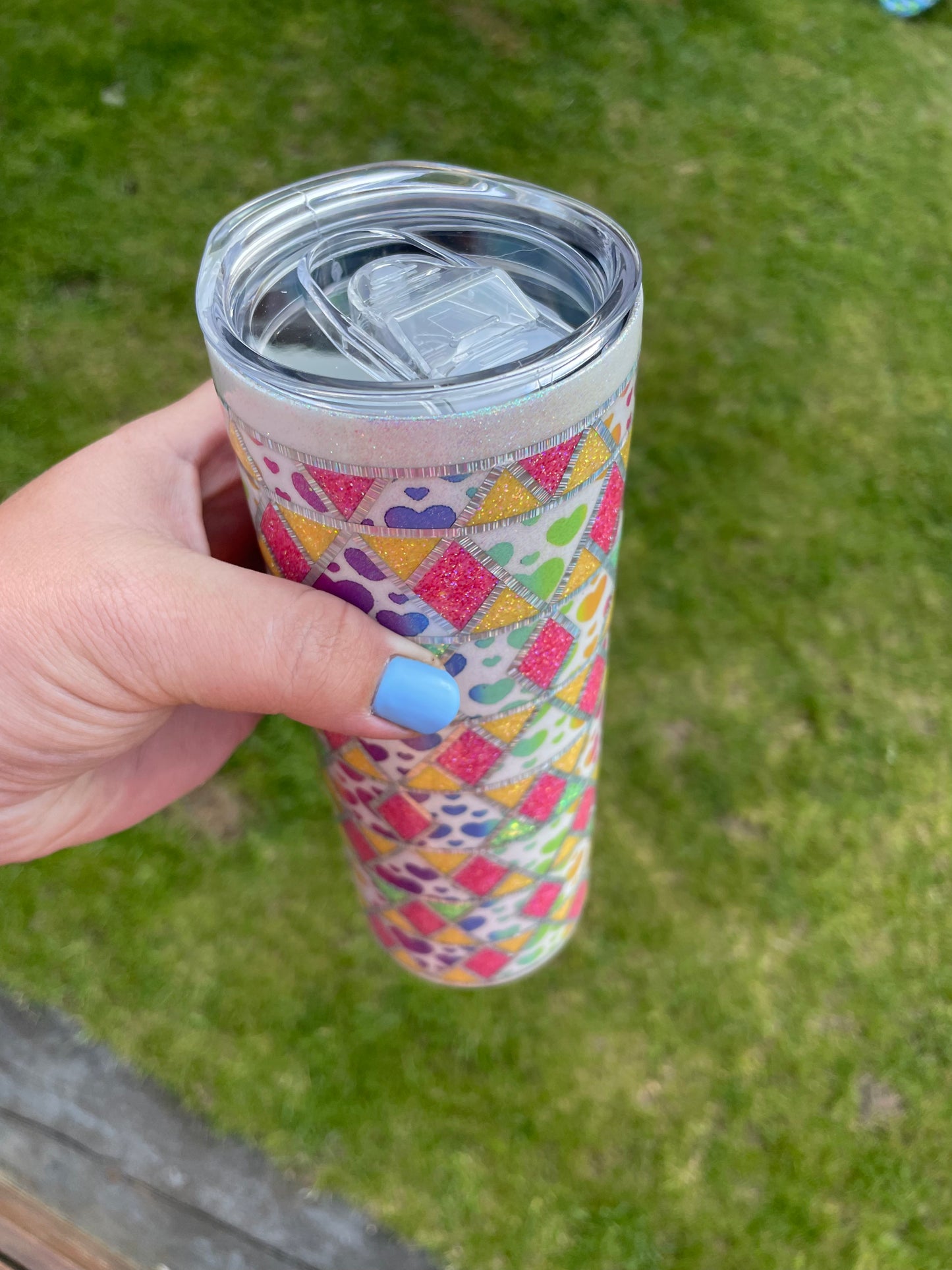 Heart sparkle tumbler