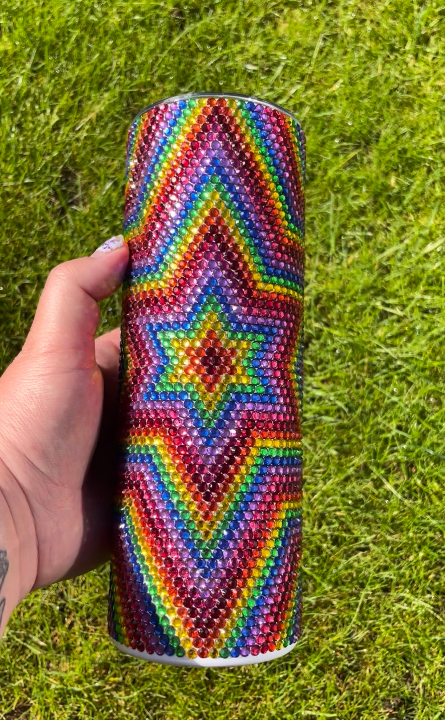 Rainbow star burst pattern