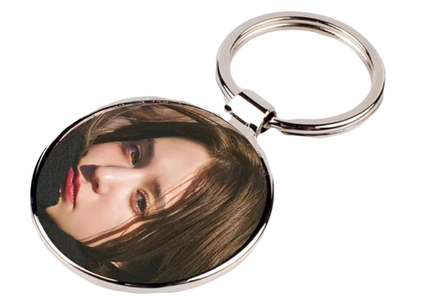 Large Photo Disk Keyring