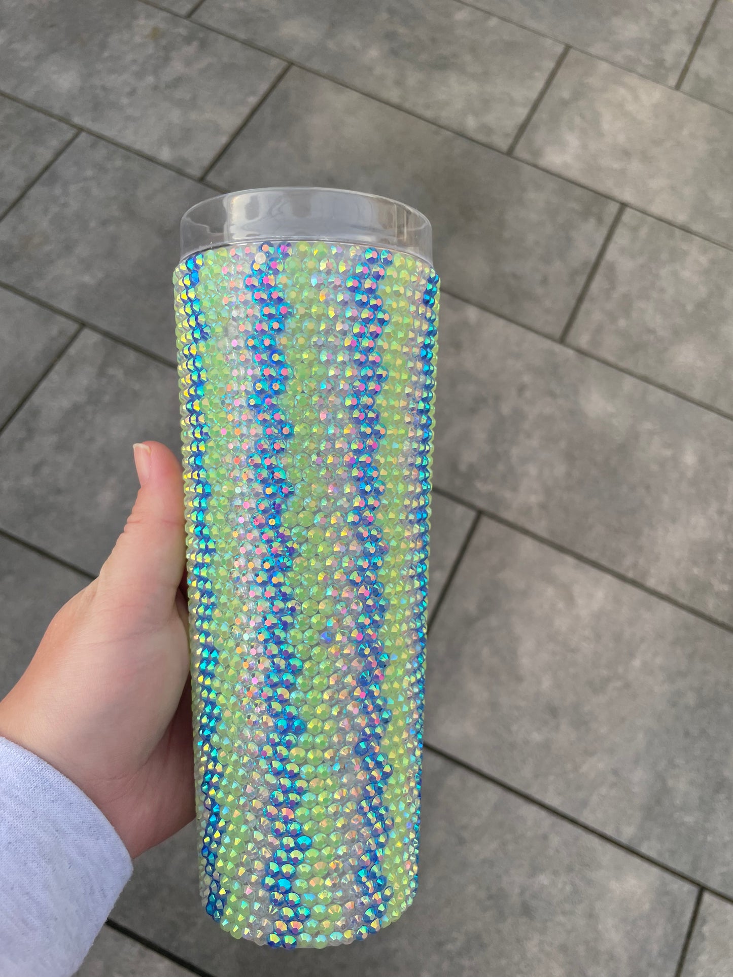 Blue zig zag tumbler