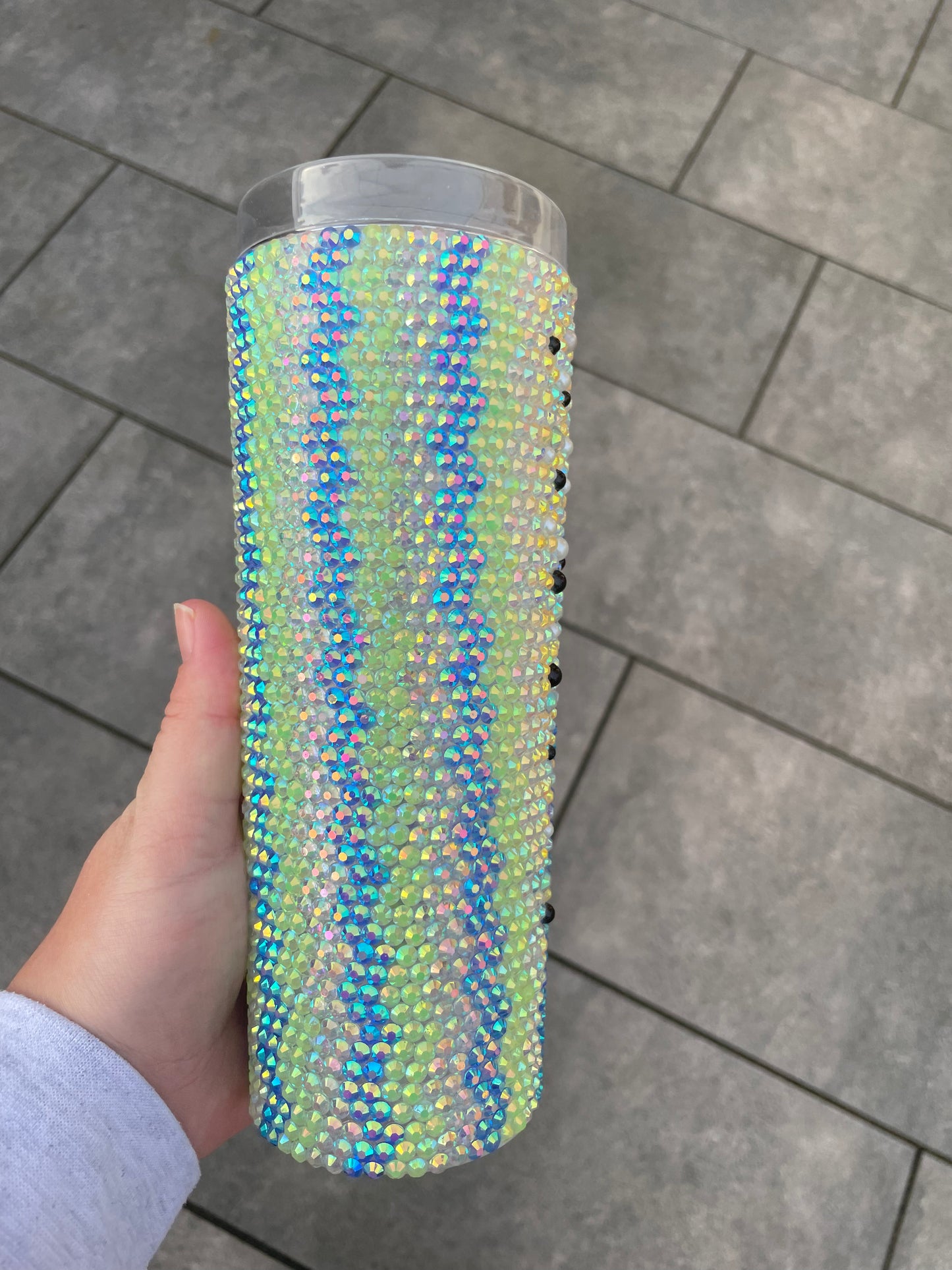 Blue zig zag tumbler